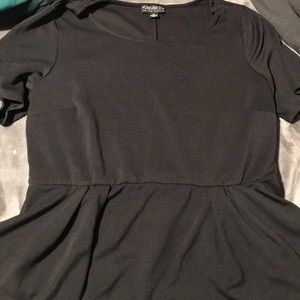 Black peplum shirt